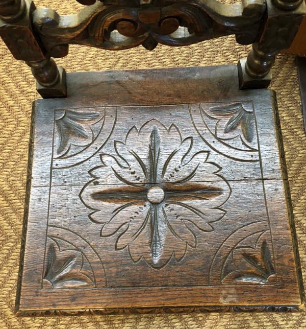 Anna's Mostly Mahogany Consignment - Carved Oak Chair