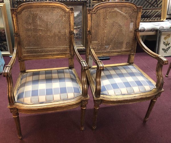 Anna's Mostly Mahogany Consignment - Pr French Chairs