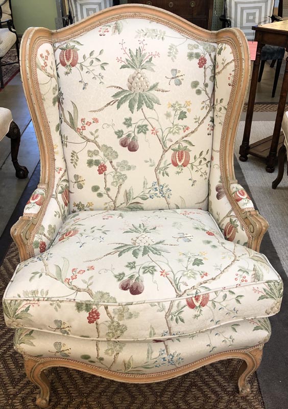 Anna's Mostly Mahogany Consignment - Botanical Wing Chair