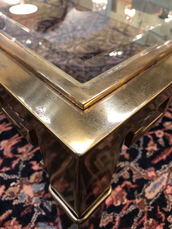 Anna's Mostly Mahogany Consignment - Mastercraft Brass Cocktail Table