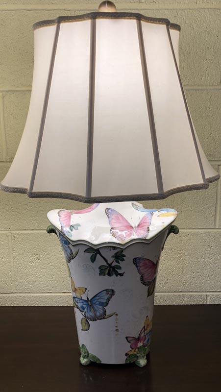 Anna's Mostly Mahogany Consignment - Pr Butterflies Lamps