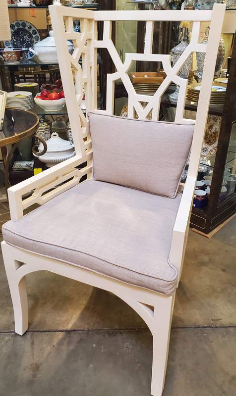 Anna's Mostly Mahogany Consignment - Wing Creame Chairs