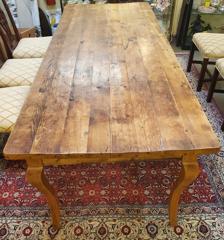 Antique Pine Harvest Table – Antique And Art Consignment | Highwood