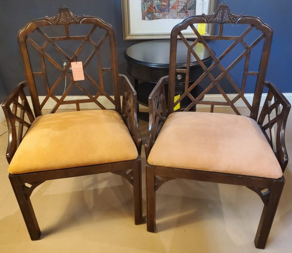 Anna's Mostly Mahogany Consignment - Pr Chippendale Chairs