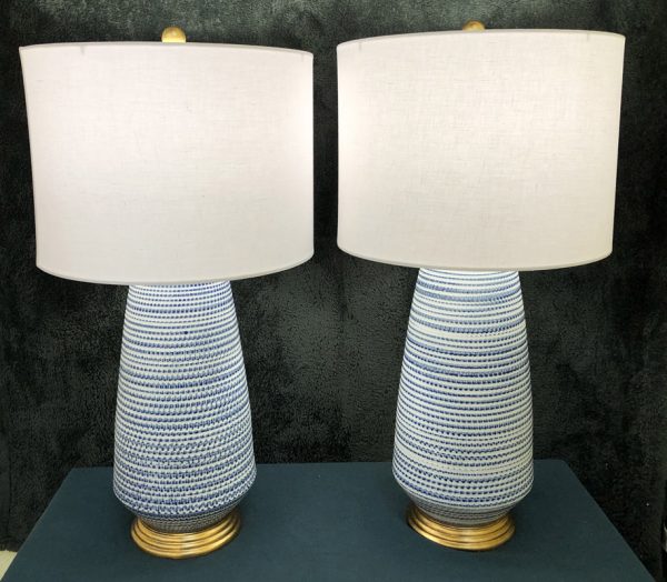 Anna's Mostly Mahogany Consignment - Pr Modern Lamps