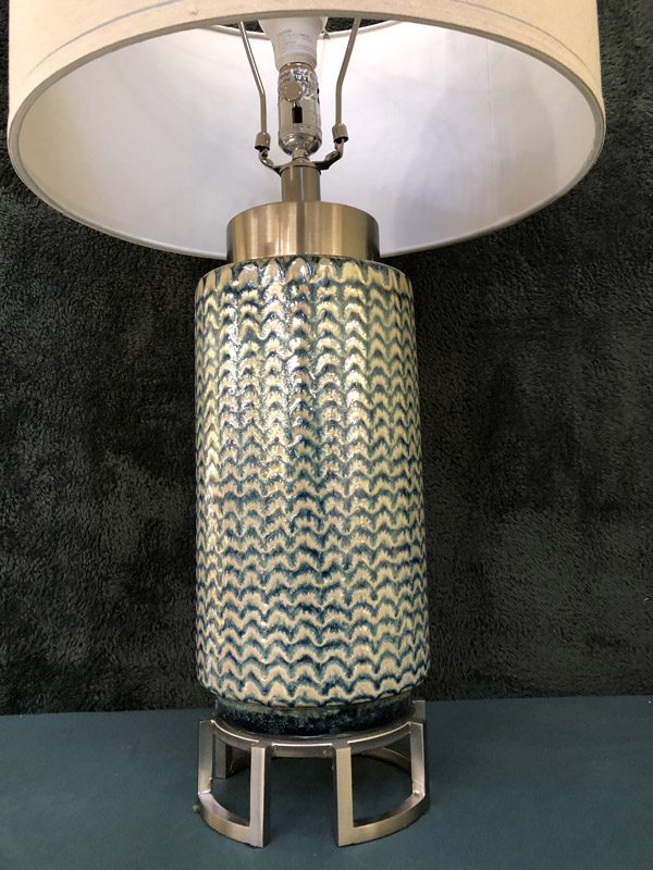 Anna's Mostly Mahogany Consignment - Pr Green Ceramic Lamps