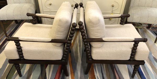 Anna's Mostly Mahogany Consignment - Pr Bobbin Chairs