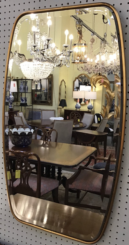 Anna's Mostly Mahogany Consignment - Gold Metal Modern Mirror