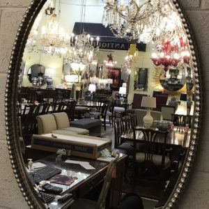 Anna's Mostly Mahogany Consignment - Silver Beaded Mirror